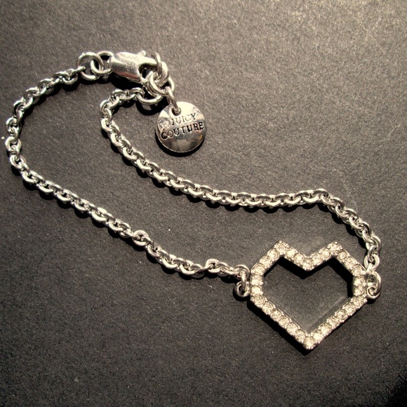💟 Juicy Couture Pixel Open Heart Chain Bracelet - Picture 2 of 11